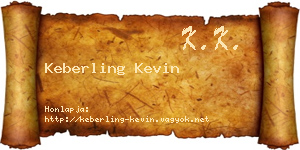 Keberling Kevin névjegykártya